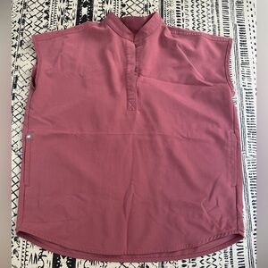 Figs Dusty Rose Sleeveless Top